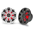 thumbnail image 1 of Kicker 45KM84L Haut-Parleurs Coaxials Marins 8 Pouces, Grilles Noires et Blanches, Lumières LED Rouges, 4-Ohm, 300 Watts Max, Paire, 1 of 4