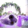 thumbnail image 2 of Rollo de tul con purpurina y lentejuelas de 10 yardas, bobina de malla para decoración de bodas, tutú de 15cm de ancho, suministros para manualidades de fiesta láser de Organza (azul claro), 2 of 8