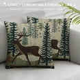 thumbnail image 3 of Vintage Farmhouse Animals Throw Pillow Covers Bear Deer Decorative Pillows Case Polyester Linen Outdoor Cushion Covers for Couch Sofa Bed Home Decor, 3 of 5