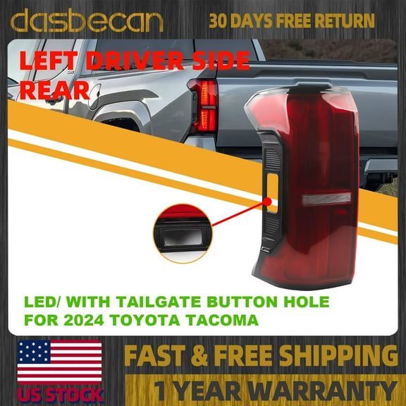 Dasbecan Rear Left Driver Side LED Tail Light Assembly For Toyota Tacoma 2024 #81560-AK010 81560AK010