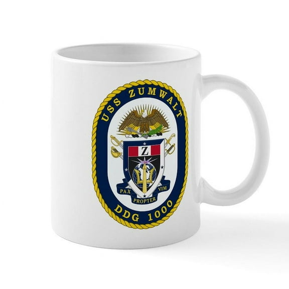CafePress - USS Zumwalt DDG 1000 Mugs - 11 oz Ceramic Mug - Novelty Coffee Tea Cup
