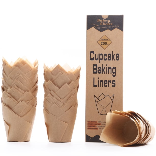Forros para magdalenas Bake Choice Natural Tulip, 200 unidades