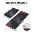 thumbnail image 2 of Honeii Red Black Eastern Panda Warrior Print Kitchen Mat [2 PCS] for Floor, Waterproof Non-Slip Rugs, Kitchen Decor,Standing Mat for Floor,Office, Sink, Laundry, 2 of 6