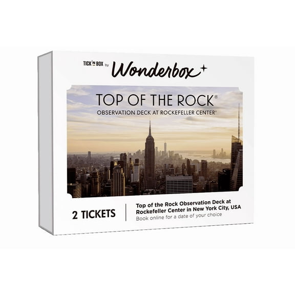 Wonderbox -Top of The Rock Observation Deck - 2 Tickets, Rockefeller Center, NYC