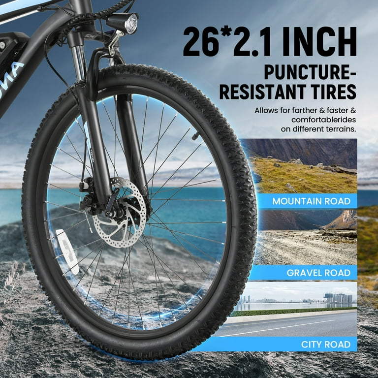 ANCHEER Electric Bike 26 Electric Bike for Adults Electric Bicycles 500W Electric Mountain Bike 48V Commuter Ebike 48V Battery Ebike UL 2849 Lockable Suspension Fork Shimano 21 Speed Walmart