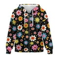 thumbnail image 5 of Yuyamidu Womens Zip Up Hoodies Floral Jackets for Women Hippie Hoodie Zip Up Hoodie Women Oversized Sweatshirt Womens Plus Size Sweatshirts with Zipper XS, 5 of 8