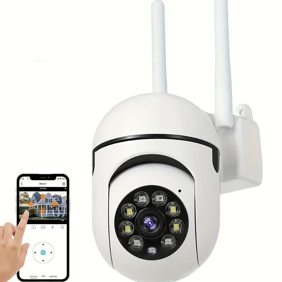 Wireless IP Security Camera with Night Vision (1080p Regulation) & Motion Alerts, 2-Way Audio, App Control – 2 Packs,