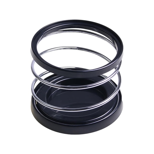 Soporte para botella de bebida para coche, soporte para teléfono, resorte de alambre de acero, diámetro interior. Negro