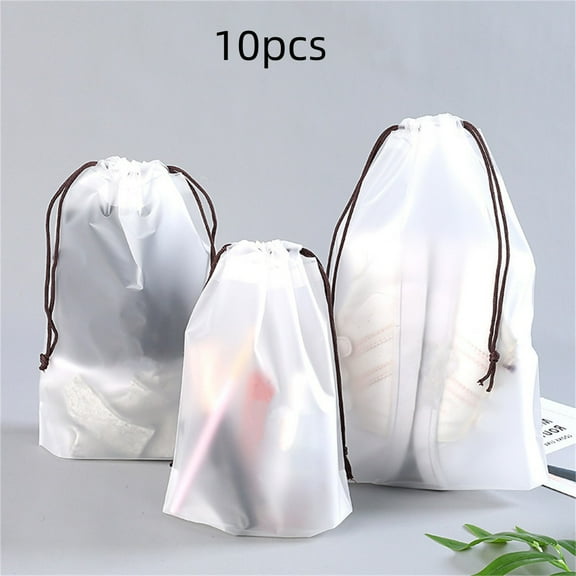 10 Pack Clear Portable Travel Shoe Bags Dust-proof Storage Shoe Bag