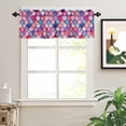 thumbnail image 2 of Colorful Fish Scale Valances for Windows Summer Beach Coastal Rod Pocket Curtain Valance Window Treatment Short Curtains for Kitchen Living Room, 42"x18", 2 of 5