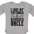thumbnail image 4 of Inktastic I Love My Tattooed & Bearded Uncle Boys or Girls Long Sleeve Baby Bodysuit, 4 of 5