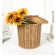 thumbnail image 5 of Cesta de almacenamiento de ratán sintético, cesta para ropa sucia, cesta grande de mimbre para ropa, cesta para ropa sucia, cesta para guardar ropa, cesta tejida con tapa, cesta de almacenamiento, 5 of 8