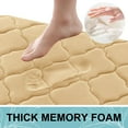 thumbnail image 4 of Smiry U-Shaped Memory Foam Bathroom Rugs 24x20, Ultra Soft and Absorbent Toilet Rugs, Non-Slip Machine Washable Contour Mats, Beige, 4 of 8