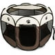 thumbnail image 1 of Corral para perros, cachorros, recinto para perros, gatos y conejos, plegable, uso en interiores y exteriores (café) L 91x91x58cm, 1 of 5
