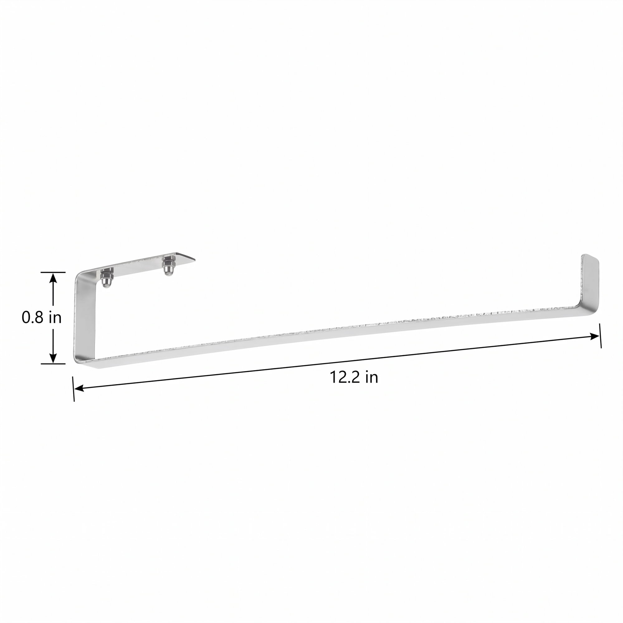 Unique Bargains Stainless Steel Wall Mount Paper Towel Holder Silver 12.2x0.8inch