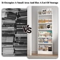 thumbnail image 2 of VGBYUJ Behind The Door Bookshelf, 6 Tier Slim Bookcase for Narrow Space, Space-Saving Wall Mount Narrow BookShelf for Bedroom Living Room Kitchen, White, 2 of 9