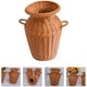 thumbnail image 3 of Jarrón de mimbre, cesta de flores de ratán, arreglo de flores antiguo largo para decoración del hogar de boda (marrón claro) Zhivalor ZJWJ479, 3 of 4