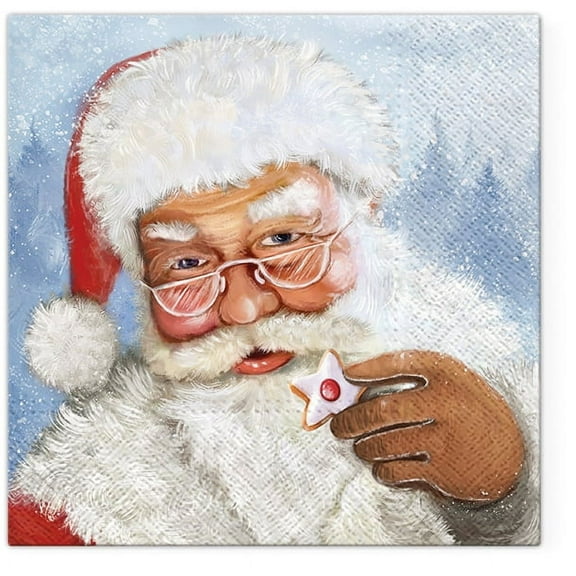 Keep Unique Christmas Decoupage Napkins Santa, Printed Decorated Paper Napkins, Multicolor, 20/Pack