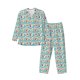 thumbnail image 1 of Fotbe Cute Corgi Head Pijama de Hombre con Estampado de Manga Larga, Conjunto de 2 Piezas, Ropa de Dormir Suave y Cómoda con Bolsillos-Small, 1 of 7