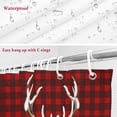 thumbnail image 6 of Christmas Elk Bathroom Shower Curtain Xmas Deer with Floral Snow Red Buffalo Plaid Waterproof Washable Shower Curtains for Bathtub Bath Decor with Grommets and Hook 72 X 84 Inch, 6 of 8
