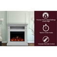 thumbnail image 6 of Cambridge Sienna 34'' Freestanding Electric Fireplace with Remote| Multi-Color Flame| Log Insert | White Mantel | For Rooms up to 210 Sq.Ft. | Adjustable Heat Settings | Timer, 6 of 8