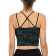 thumbnail image 5 of 2PCS Padded Sports Bra Athletic Tank Tops Bustier Bra Yoga Crop Cami Sleeveless Leopard Printed Sexy Crop Top Scoop Neck Camisole, 5 of 8