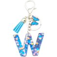 thumbnail image 1 of ORUYROP Initials Letter Keychain Blue Tassel Butterfly Pendant for Women Girls Wallet Backpack Purses, 1 of 4