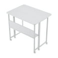 thumbnail image 4 of GZXS Folding Computer Desk with Storage Shelf and Rolling Wheels, 31.5" Compact White Writing Desk for Small Space, Home Office, Study, Bedroom, 4 of 8