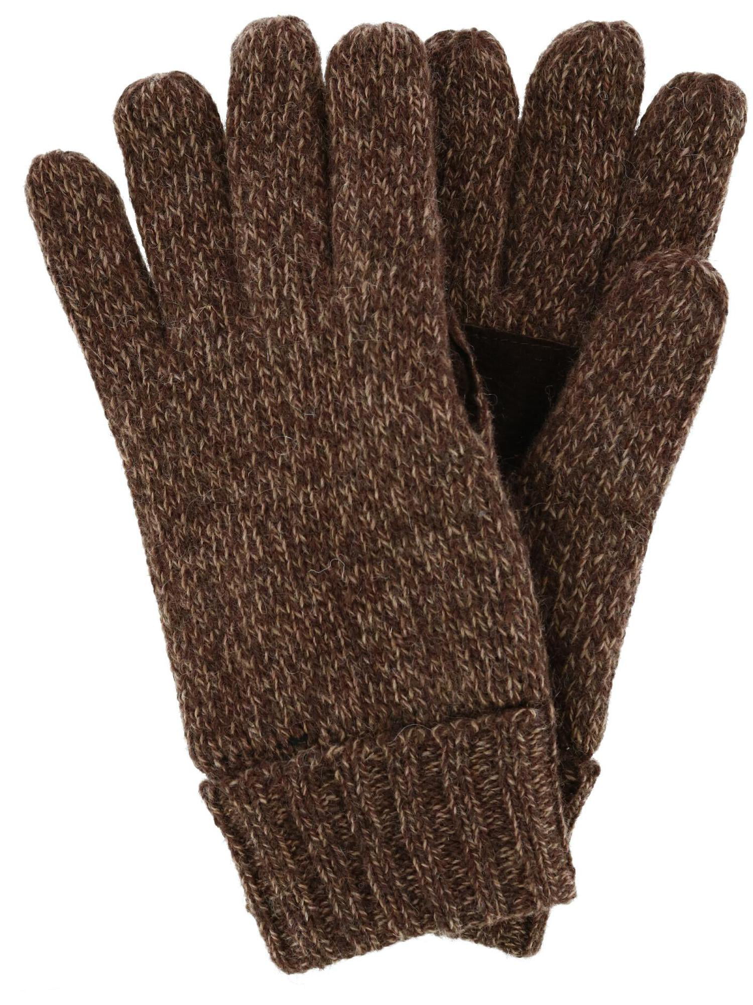 lined ragg wool gloves