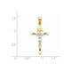 Pendentif Croix INRI Crucifix en Or Blanc and 14 Carats avec Chaîne – image 2 sur 4