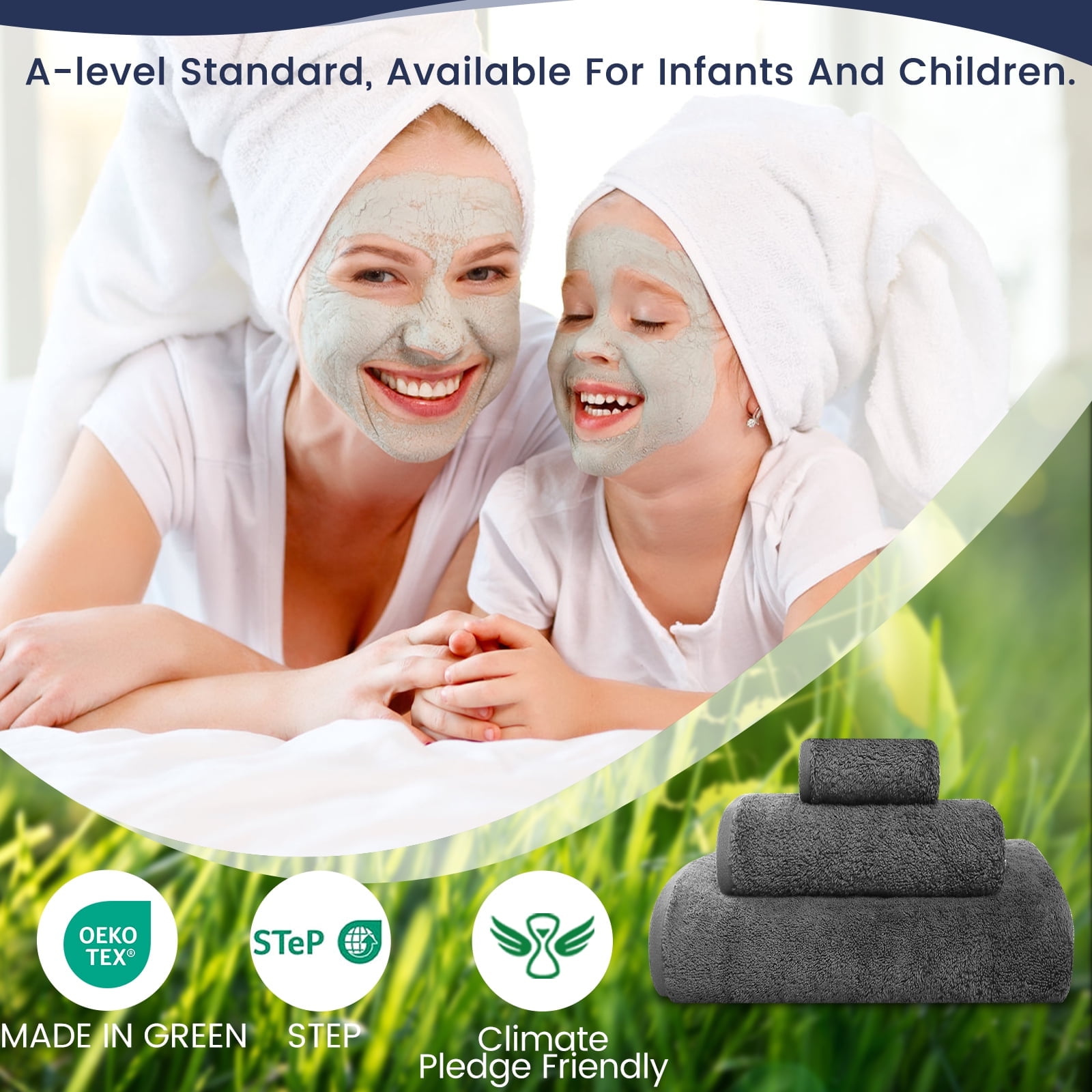 SEMAXE 8-Pack Cotton Hand Towels 16x28 Inches - 4 Gray & 4 White, Combed Cotton Quick-Dry & Absorbent Face Towels for Bathroom, Gym, Hotel