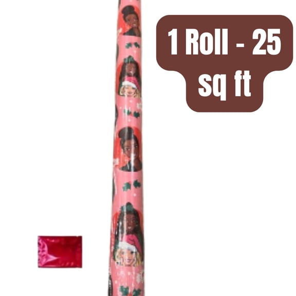 Barbie Gift Wrap Roll, 25 sq ft – Barbie Wrapping Paper for Birthdays & Holidays   BONUS LaPrima Morceau Bonbon Candy