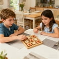 thumbnail image 5 of Qonioi Wooden Noughts Crosses Game, Mini Board Game for KidsFamily Indoor Entertainment, Tic Tac Toe Travel Games, Classic Strategy Toys, 5 of 6