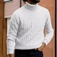 thumbnail image 6 of Floleo Winter Men's Turtleneck Sweater Clearance Men Casual Long Sleeve Retro Twisted Knitted Pullover Sweaters, 6 of 6