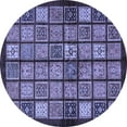 thumbnail image 1 of Ahgly Company Indoor Round Abstract Blue Modern Area Rugs, 8' Round, 1 of 4