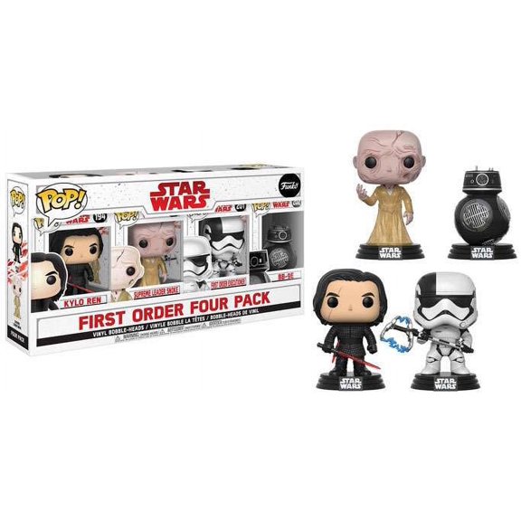 Funko POP! Star Wars Kylo Ren, Supreme Leader Snoke, First Order Executioner & BB-9E Vinyl Bobble Head 4-Pack