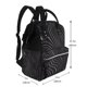 thumbnail image 2 of Easygdp Abstract Black And White Waves para Bolsa de Bebé de Gran Capacidad con Múltiples Bolsillos, Bolsa de Pañales para Padres, Bolsa de Viaje Organizada y Elegante, 2 of 6
