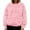 Pink, variant on Wang6 Women Sherpa Sweatshirts with Front 2 Pockets Solid Long Sleeve Pets Hoodless Pullovers Tops Fall Winter Loose Loungewear Pink XL