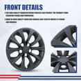 thumbnail image 4 of 16" Set Of 4 Hubcaps Wheel Rims Cover Fit 2015-2017 TOYOTA CAMRY /2015-2017 TOYOTA CAMRY HYBRID Compatible With Steel Wheels Snap On Installation(16-Inch,BLACK MATTE), 4 of 7