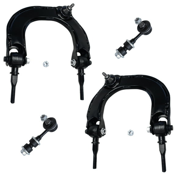 Detroit Axle - 4pc Front Upper Control Arm and Sway Bar Link Kit Replacement for 1999-2005 Hyundai Sonata [2001-06 Kia Optima] [2004-06 Kia Amanti]