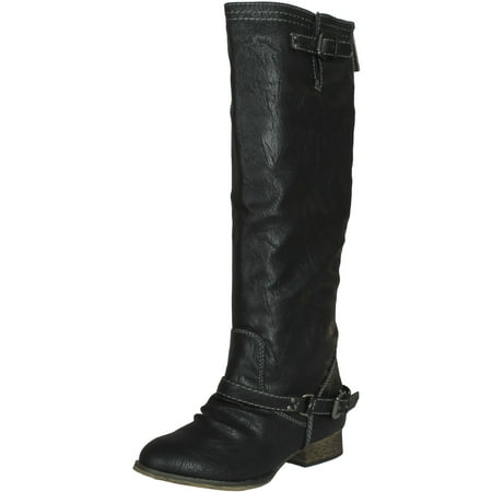 - Breckelle's OUTLAW-81 Fashion Basic Knee High Classic Buckle Riding Boot