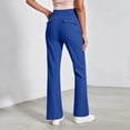 thumbnail image 7 of Womens High Waisted Yoga Pants Straight Leg Leggings Petite Regular, Side Pockets, Slim Fit, Solid Color, Women's Yoga Legging, Bell Bottom,Work Lounge Daily, 7 of 7