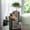 Gray 3-tier Bonsai, variant on Tabletop Buddha Waterfall Fountain, Meditating Buddha Zen Fountain with LED Glass Orb, Relaxing Desk Water Feature for  Office Decor(21127B)
