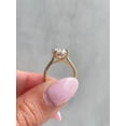 thumbnail image 5 of solitaire jewels 3.5TCW Oval Moissanite Hidden Halo Engagement Ring For Women, 14K Yellow Gold, 5 of 6