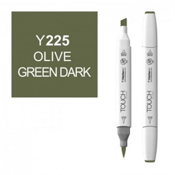 ShinHan Art 1210225-Y225 Jumeau Vert Olive Sombre Marqueur&44; Blanc
