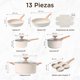 thumbnail image 2 of Nexus Chef Ignite Batería De Cocina 13 Piezas, Ollas Y Sartenes Antiadherentes, Con Mango Desmontable, Compatible Con Inducción, Horno y Gas, Recubrimiento de Granito, Libre de Plomo, Color Taupe, 2 of 9