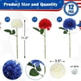 thumbnail image 2 of 24 Pcs Artificial Chrysanthemums Flowers Patriotic Flowers Decor, 4th of July Fake Mums Flowers Silk for Home Decor Indoor Memorial Day Table Centerpiece (24, Red, White, Blue), 2 of 7