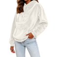 thumbnail image 5 of Sewkxo Cat Pouch Hoodie Pet Carrier Hoodies Women Oversized Kangaroo Pocket Lightweight Sweatshirts,White 2XL, 5 of 7