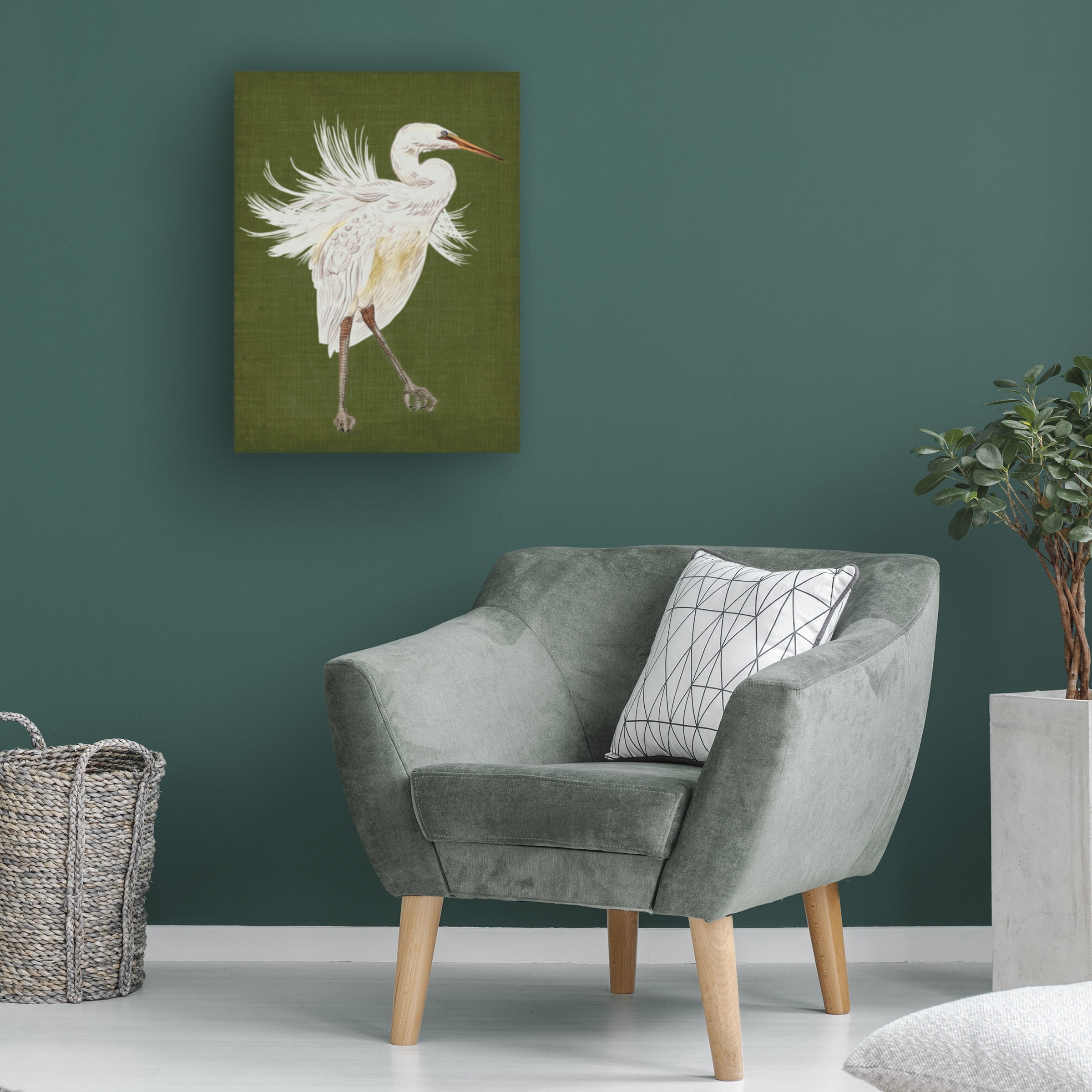 Melissa Wang 'Heron Plumage I' Canvas Art