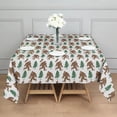 thumbnail image 3 of White Bigfoot and Tree Pattern Square Tablecloth,Waterproof Square Table Cover,Wipeable Spillproof Washable Table Cover for Home Kitchen Party Decor 42"X42"(107x107cm), 3 of 6